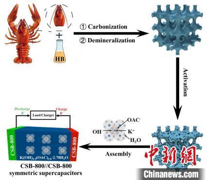 科研新發(fā)現(xiàn) 小龍蝦殼助力制備高性能電極材料